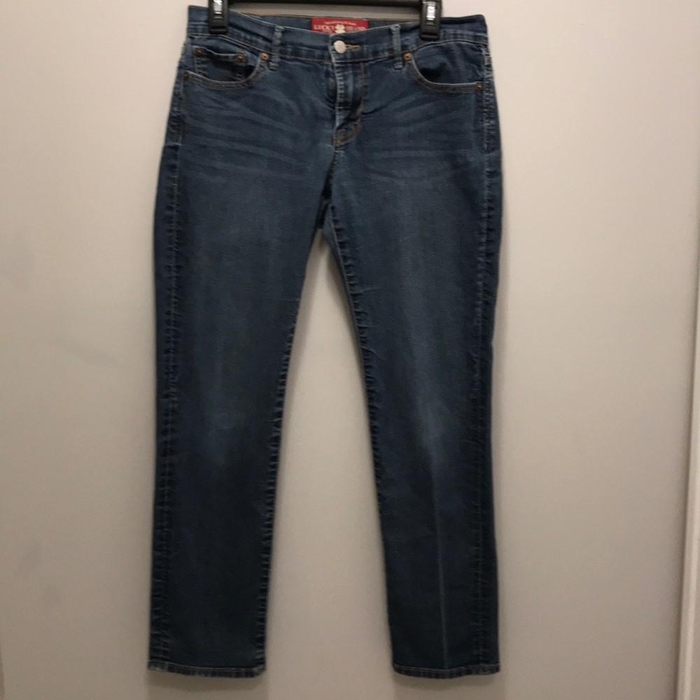 Lucky Brand Straight Leg Jeans - Medium Blue Denim